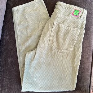 Sage green corduroy